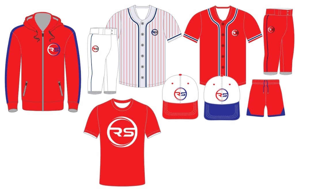 Baseball bundle reference for Two uniforms two hats one hoodie compression set